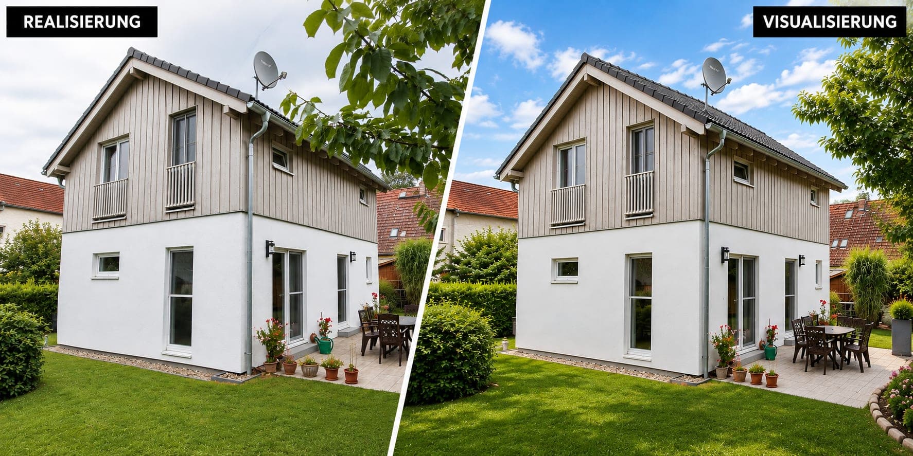 Einfamilienhaus Bruno mit 1,60 m Kniestock — Ansicht
