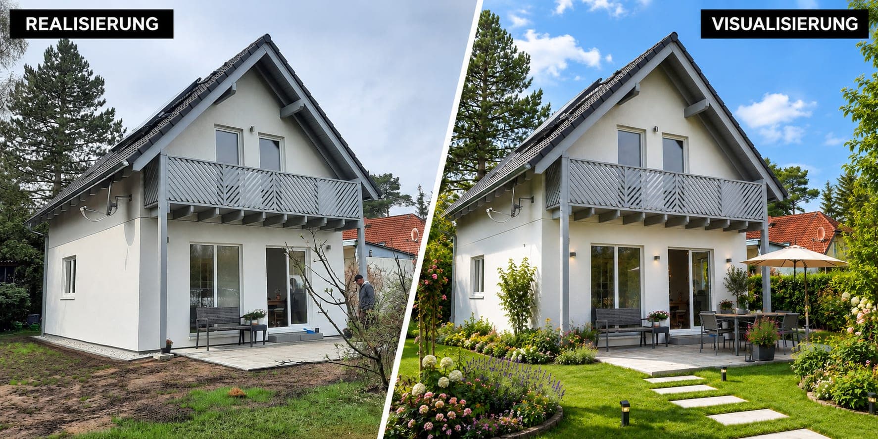 Einfamilienhaus Bella 06 mit Balkon — Ansicht