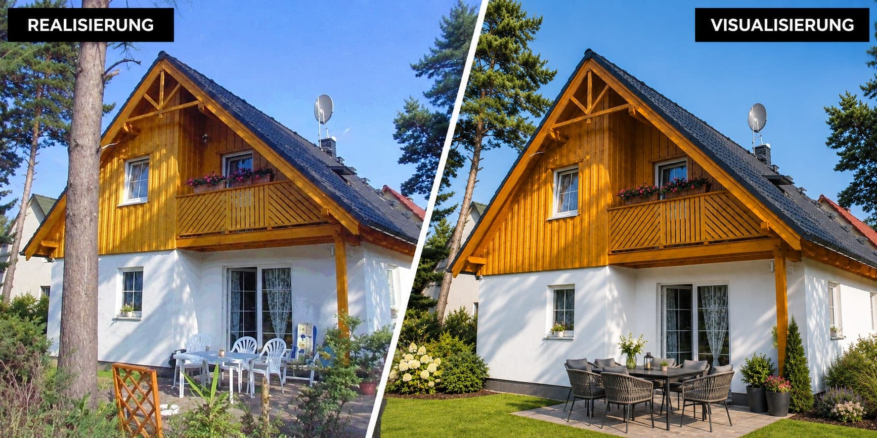 Einfamilienhaus Bella 11 mit Balkon, Gaube — Ansicht
