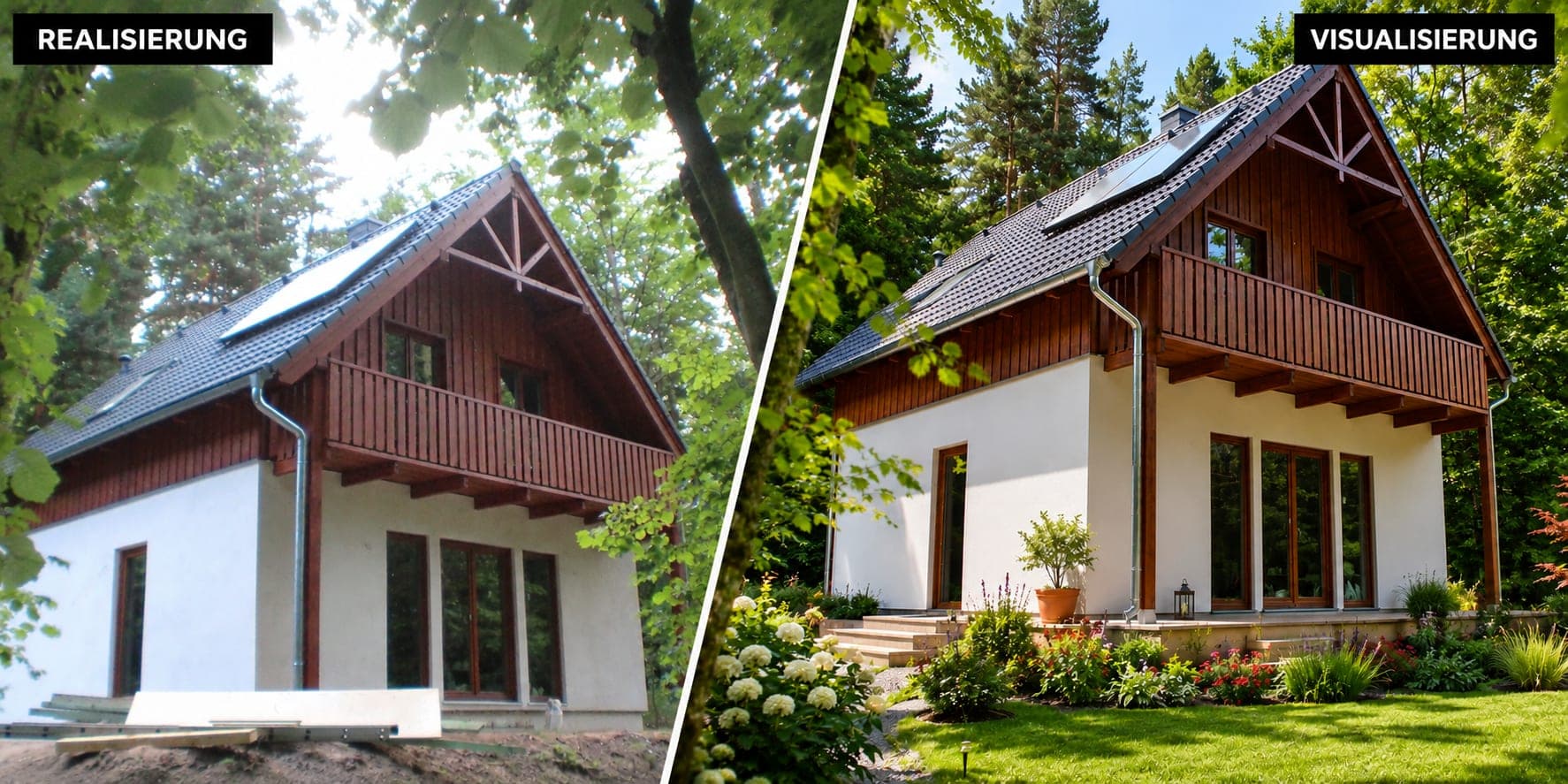 Einfamilienhaus Bella 13 mit Balkon — Ansicht