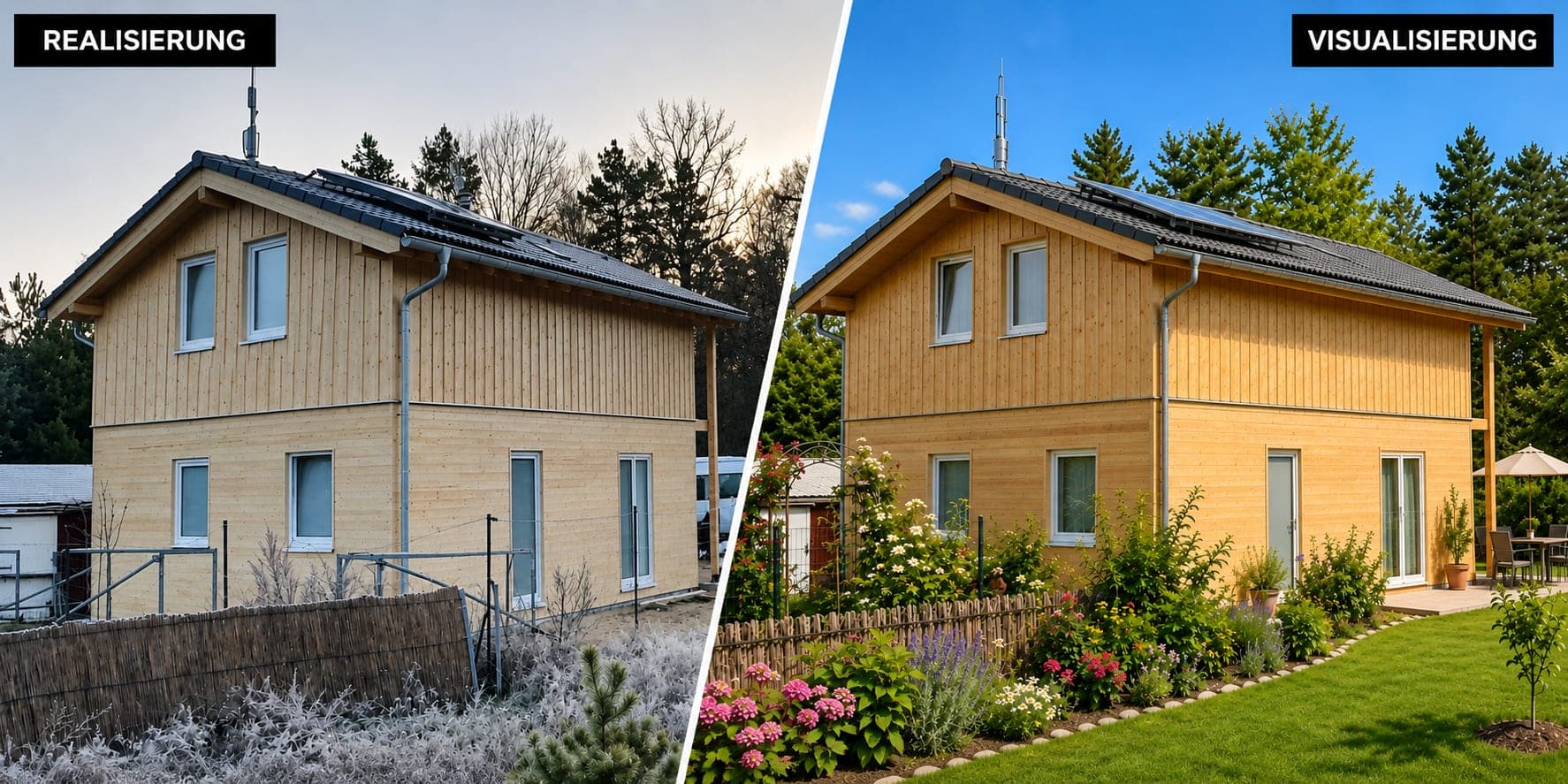 Einfamilienhaus Bruno 02 mit Balkon, Kniestock 1,50 m