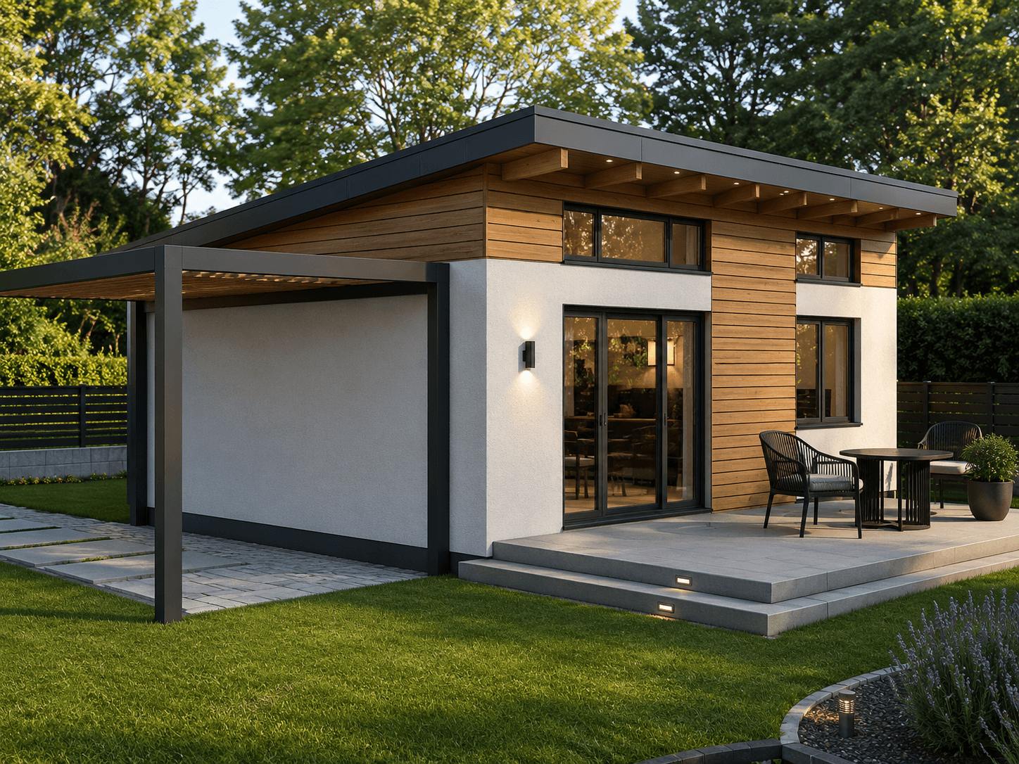Haus mit Pultdach Pult 01 — Ansicht