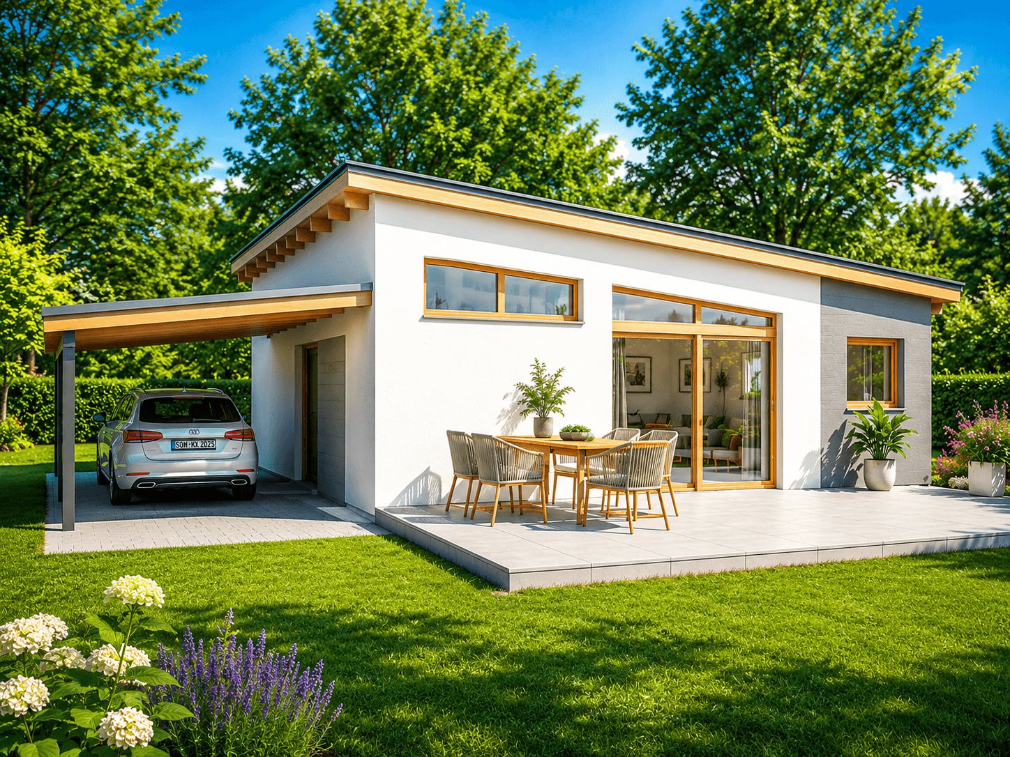 Haus mit Pultdach Pult 04 — Ansicht
