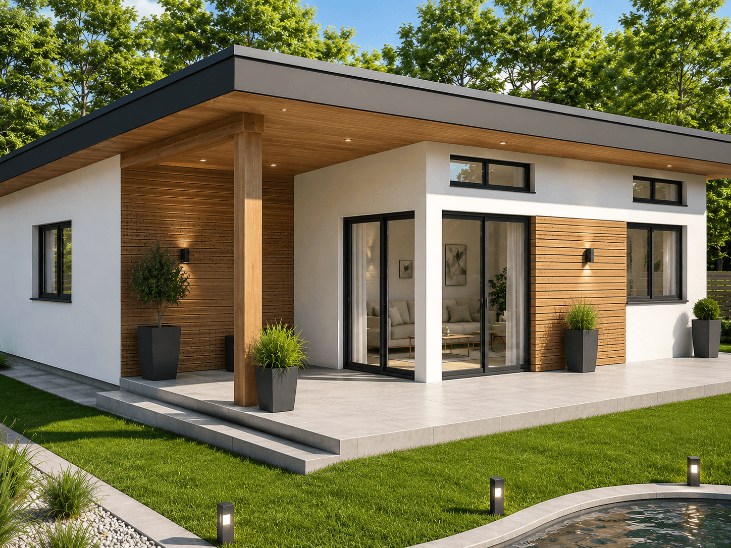 Haus mit Pultdach Pult 05 — Ansicht