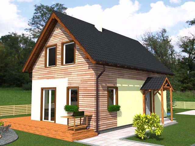 Holz Einfamilienhaus in Fertigbauweise