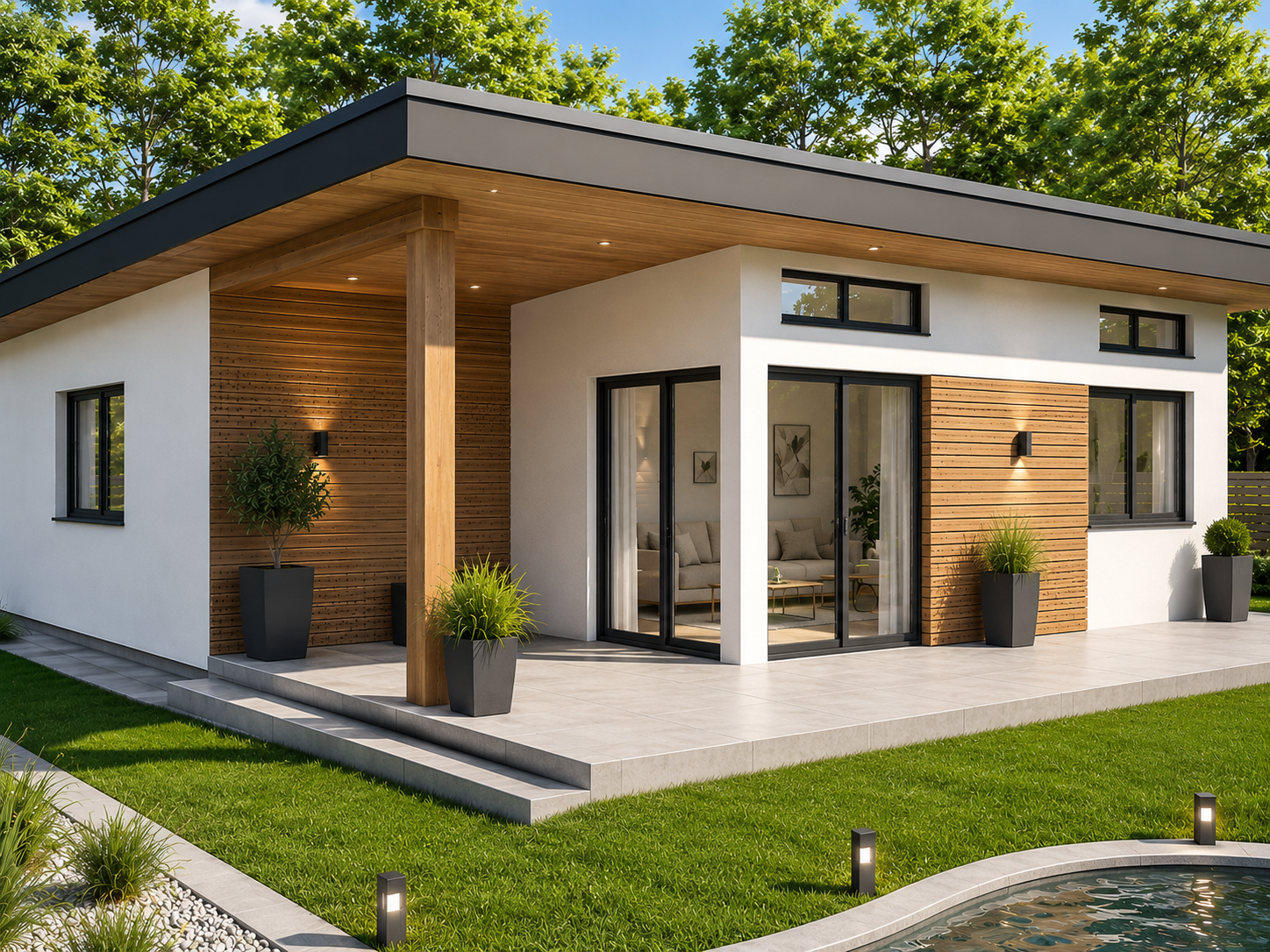 Haus mit Pultdach Pult 05