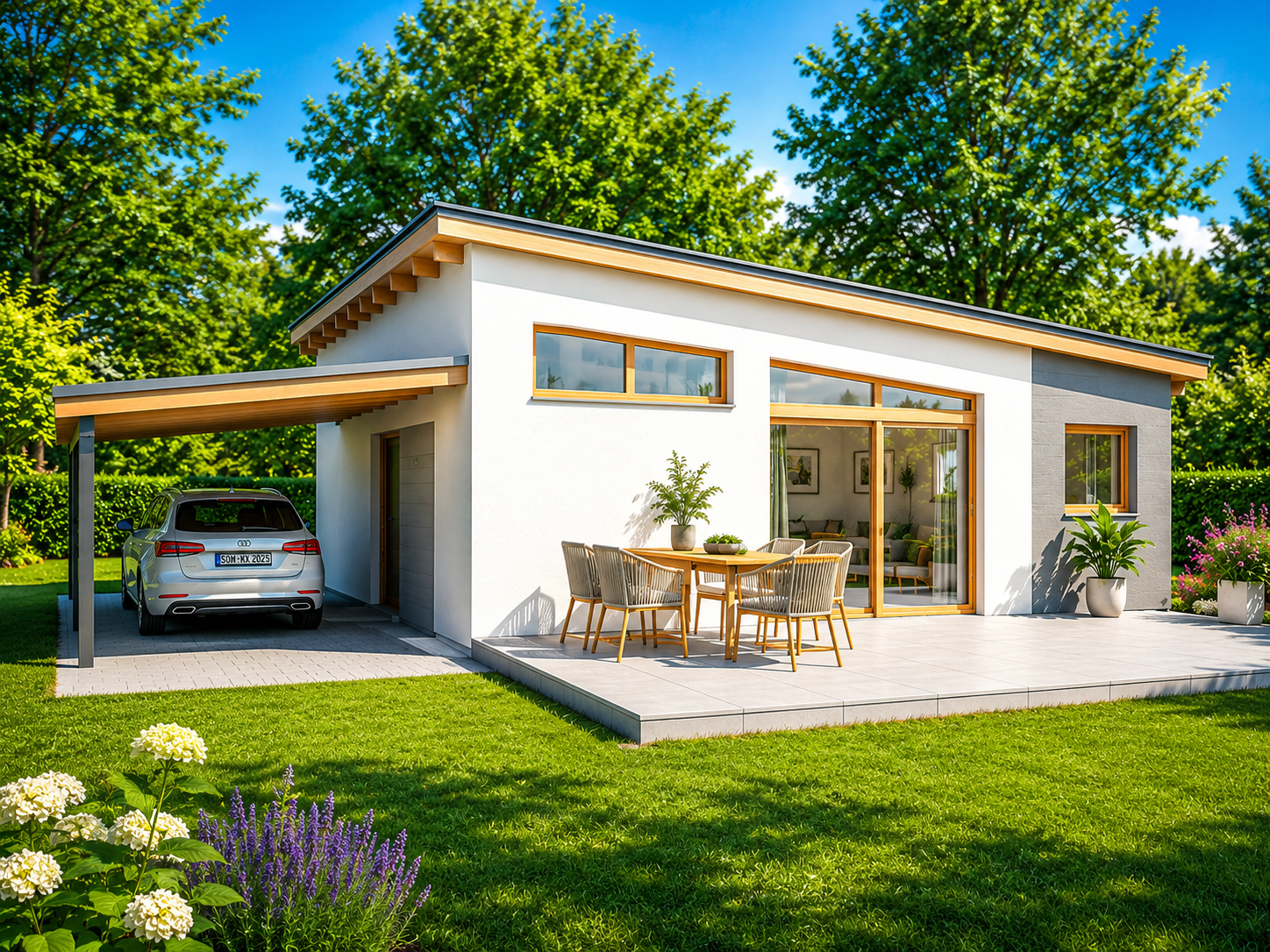 Haus mit Pultdach Pult 04