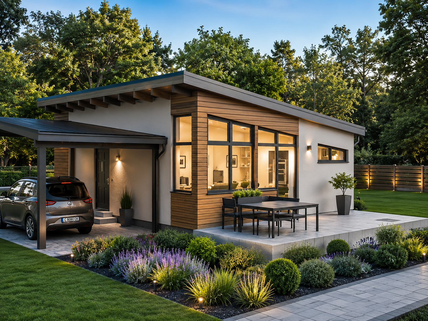 Haus mit Pultdach Pult 03 Lux